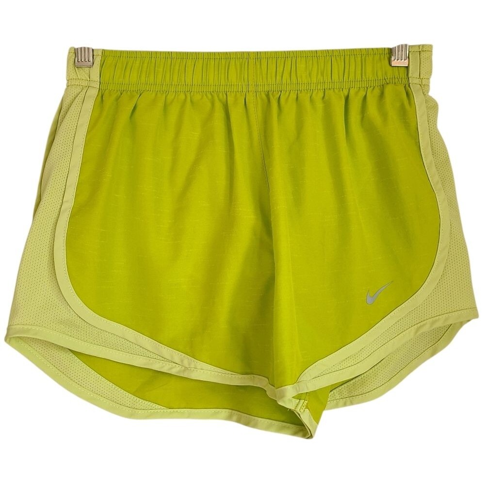 nike tempo shorts dri-fit lime green womens size S